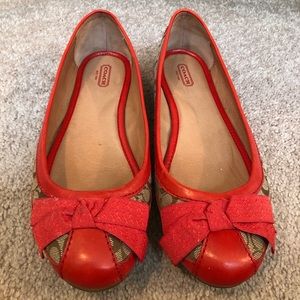 Coach Signature Orange Loafers/Flats